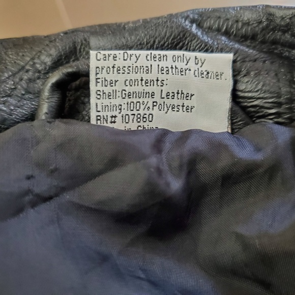 Flight Path Men's Leather Bomber Jacket Black Zip - Picture 8 of 8